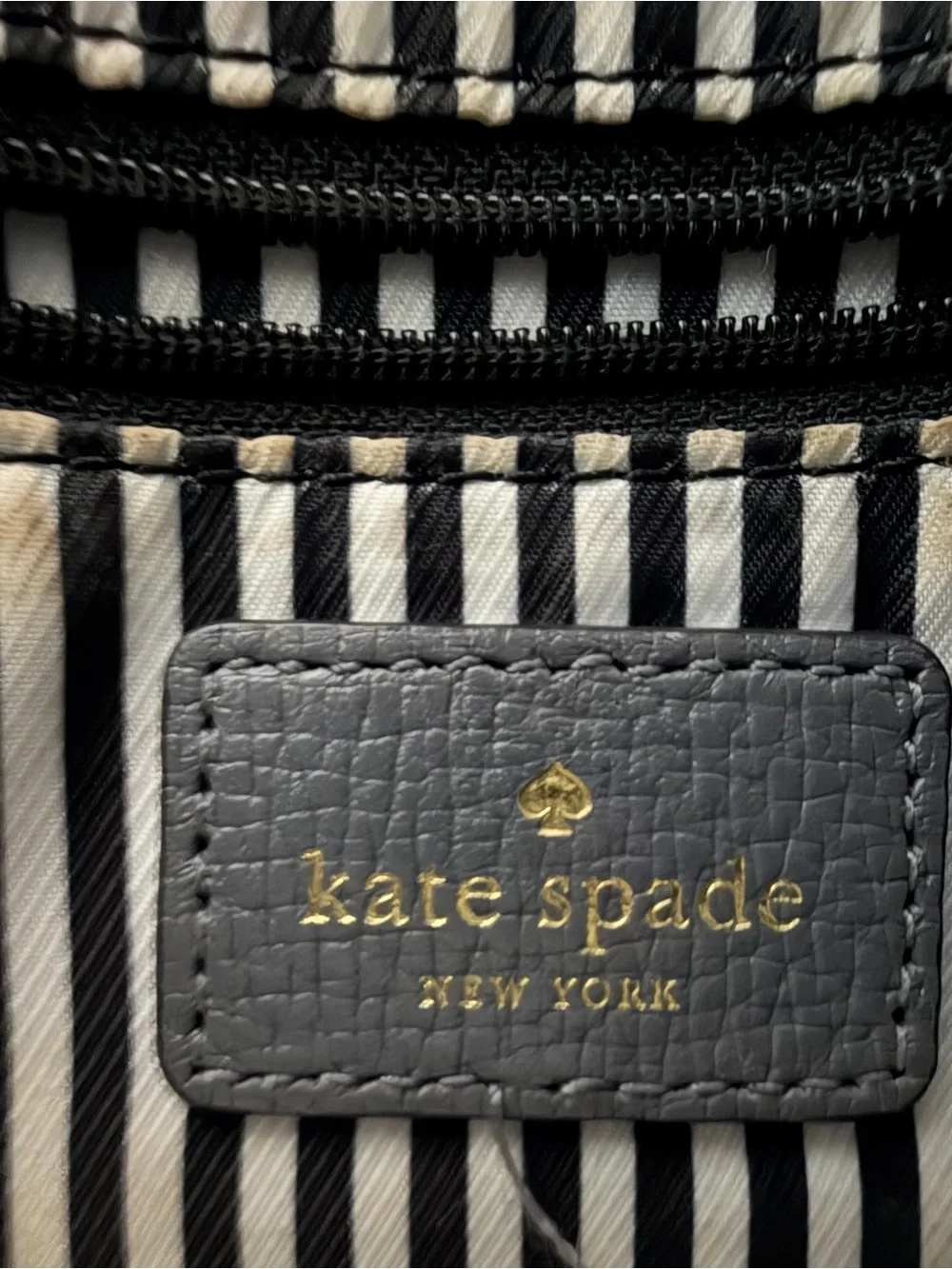 kate spade Gray Scalloped Eyelet Leather Satchel
